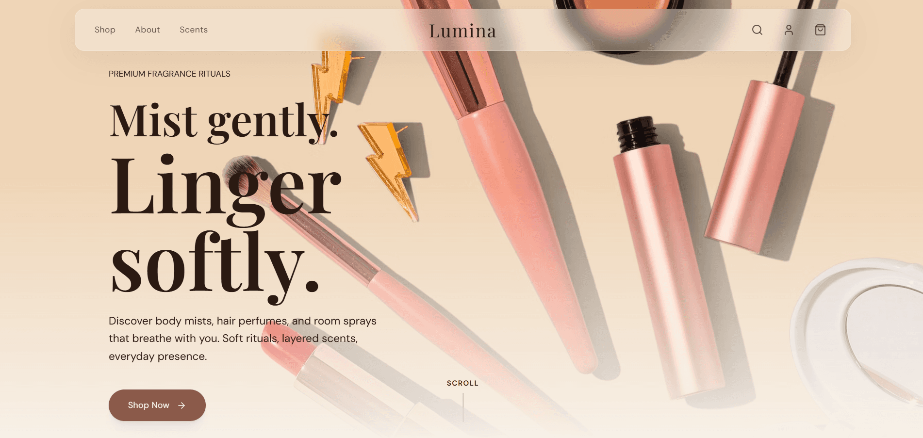 Lumina Fragrance Premium Next.js Ecommerce Landing Template