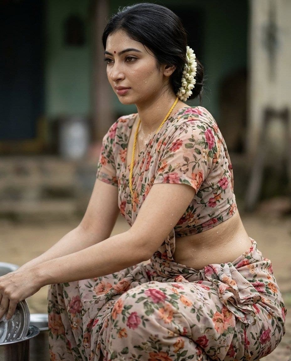 Village Saree Editorial Portrait