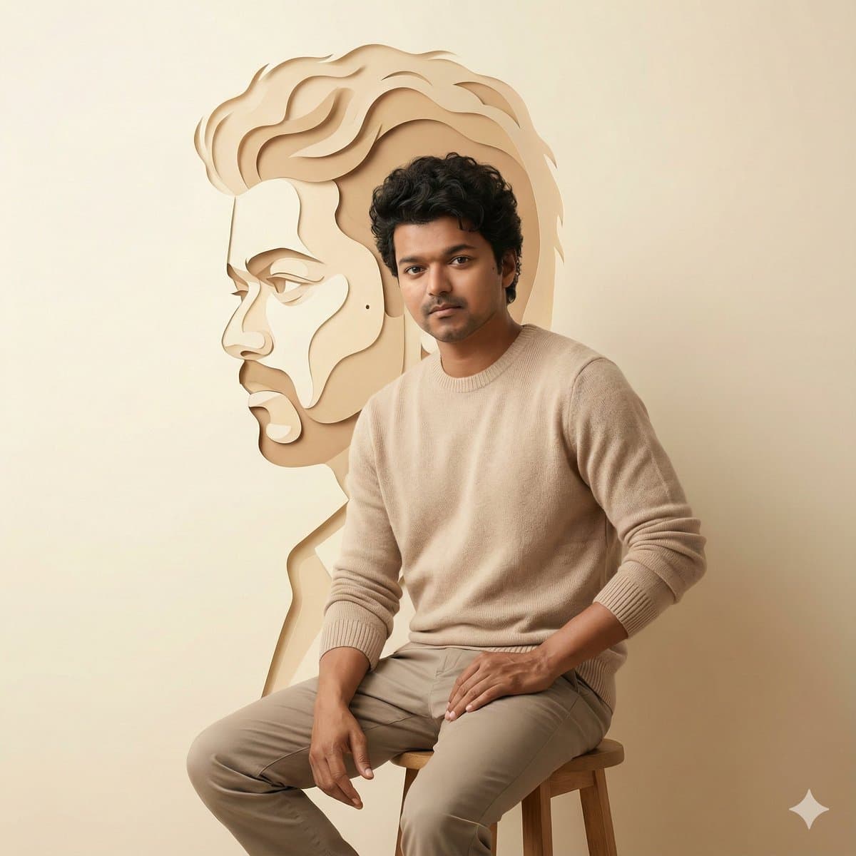 Minimalist Dual-Identity Studio Portrait
