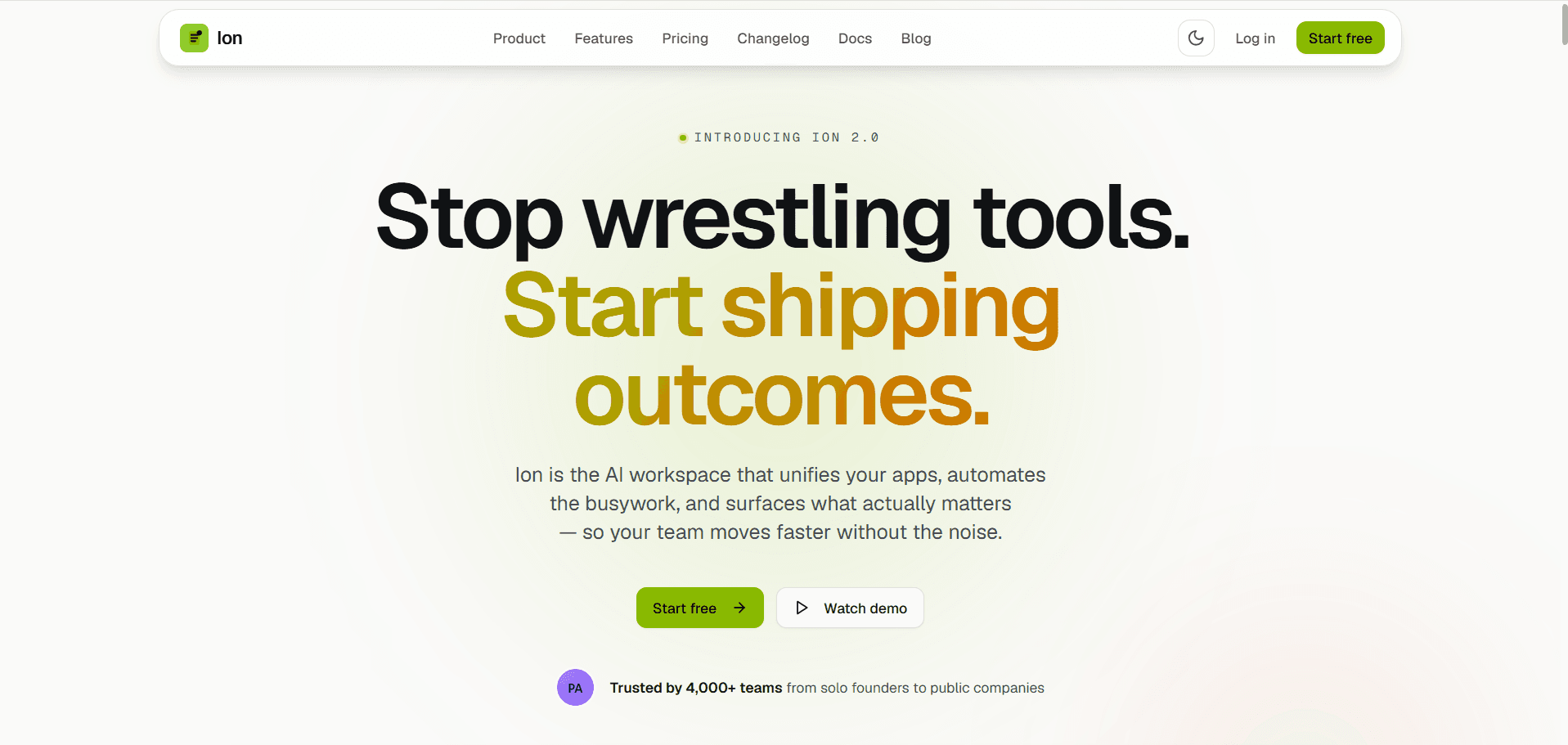 Ion Enterprise Next.js AI SaaS Website and Application Template